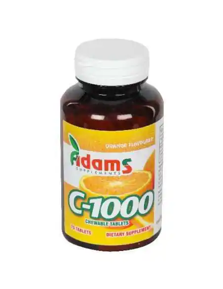 VITAMINA C-1000MG 70CPR MASTICABILE ADAMS VISION, Raceala si gripa