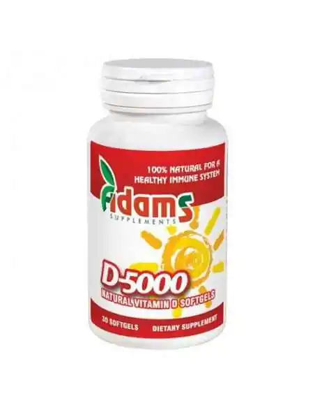 VITAMINA D-5000 NATURALA 30CPS ADAMS VISION, Raceala si gripa
