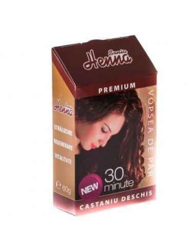 Vopsea par Henna Premium Castaniu deschis 60gr Kian Cosmetics, REDUCERI