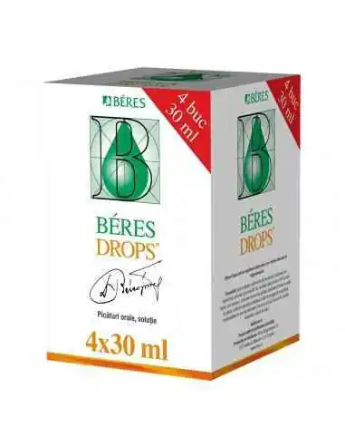 BERES DROPS 4X30ML BERES, Raceala si gripa