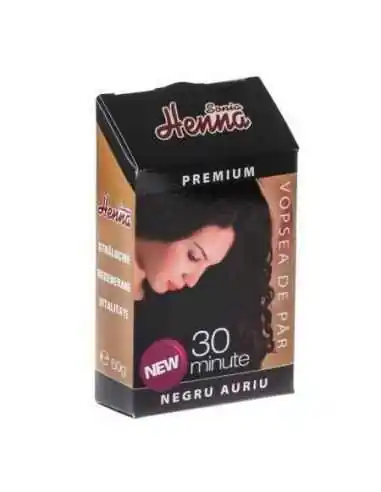 Vopsea par Henna Premium Negru Auriu 60gr Kian Cosmetics, REDUCERI