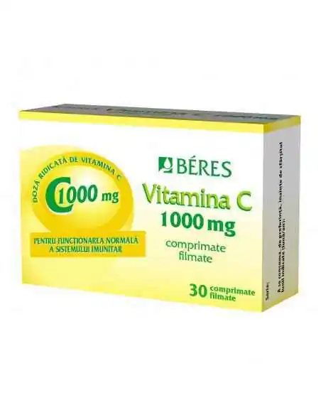 VITAMINA C 1000MG 30CPR BERES, Raceala si gripa