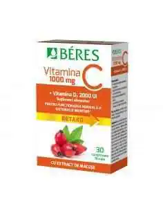VITAMINA C 1000MG + VITAMINA D3 2000UI 30CPR BERES, Raceala si gripa