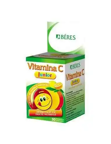 VITAMINA C JUNIOR 30CPR MASTICABILE BERES, Raceala si gripa