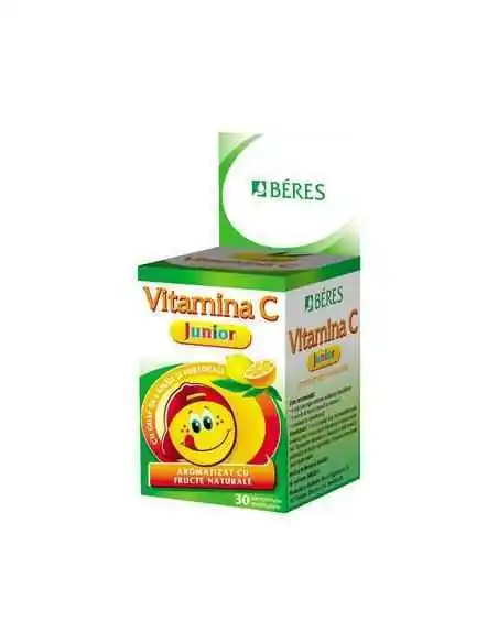VITAMINA C JUNIOR 30CPR MASTICABILE BERES, Raceala si gripa