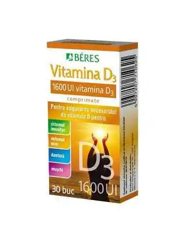 VITAMINA D3 1600UI 30CPR BERES, Raceala si gripa