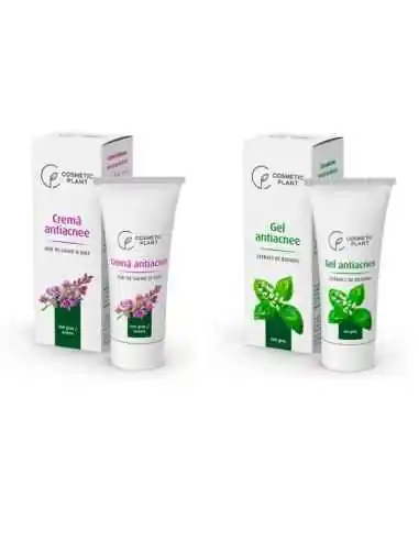 CREMA ANTIACNEE+GEL ANTIACNEE 30ML 1+1-50%PROMO Cosmetic Plant, UNGUENTE/CREME/GELURI