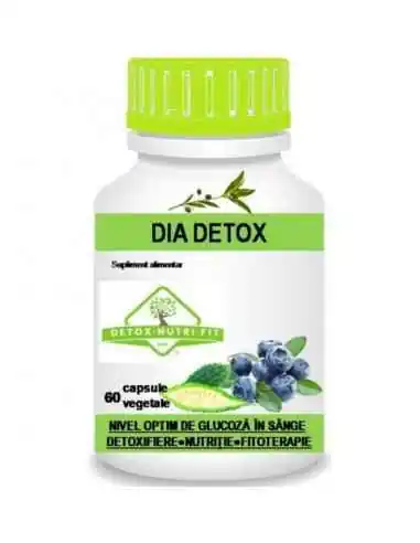 DIA DETOX 60cps DETOXNUTRIFIT, Splina si pancreas