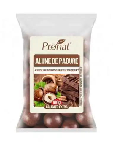 ALUNE PADURE INVELITE CIOCOLATA, LAPTE SI SCORTISOARA 100GR, CATEGORII PRODUSE