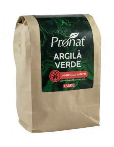 ARGILA VERDE PULBERE UZ EXTERN 500GR, INGRIJIRE TEN