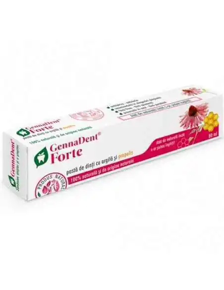 Pasta dinti GennaDent Forte 80ml  Viva Natura, REMEDII NATURISTE