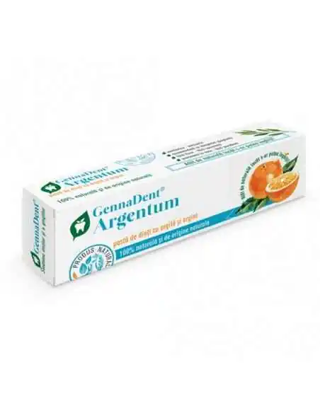 Pasta dinti GennaDent Argentum 50ml Viva Natura, INGRIJIRE PERSONALA