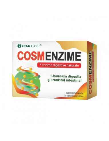 CosmEnzime 30 drajeuri CosmoPharm
Cosm Enzime este obtinut dintr-un amestec de 7 enzime digestive ce contribuie sinergic la o di