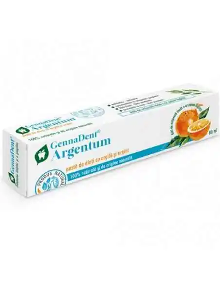 Pasta dinti GennaDent Argentum 80ml Viva Natura, INGRIJIRE PERSONALA