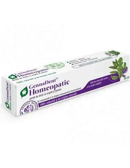 Pasta dinti GennaDent Homeopatic 80ml Viva Natura, INGRIJIRE PERSONALA