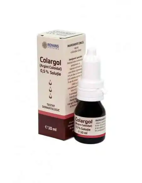 COLARGOL ARGINT COLOIDAL 0,5% 10ML RENANS PHARMA, Piele, par si unghii