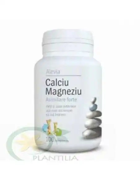 Calciu Magneziu Asimilare forte 100 comprimate Alevia, VITAMINE SI MINERALE