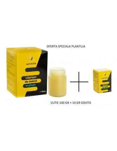 Laptisor de matca pur bio 100 gr + 10 gr bio GRATIS Apivitalis, Tulburari Hormonale