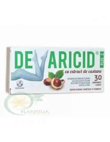 Devaricid Plus C si Extract de Castane 30 comprimate Biofarm, Stres