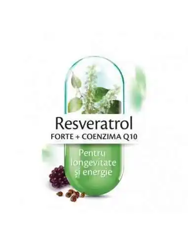 Resveratrol Forte + Coenzima Q10 30 capsule Rotta Natura, Stres