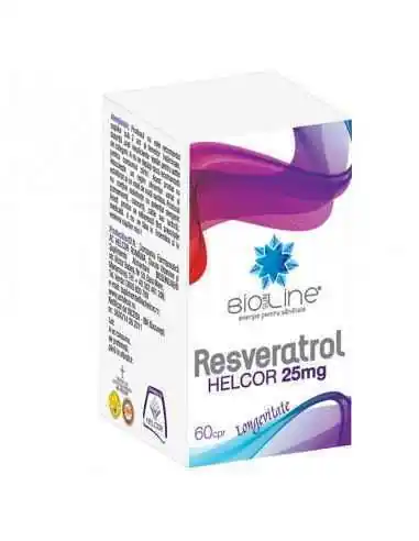 Resveratrol 25 mg 60 comprimate Helcor, Stres