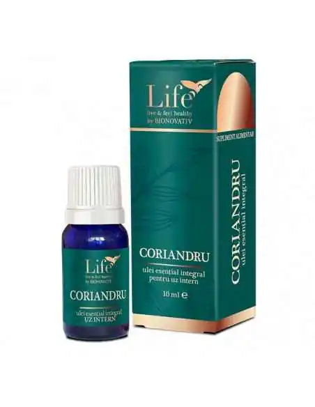 CORIANDRU ulei esential integral 10 ml BIONOVATIV, ULEIURI ESENTIALE