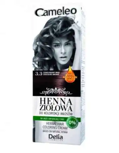 HENNA CREMA COLORANTA 3.3 CHOCOLATE BROWN Delia Cosmetics, Piele, par si unghii