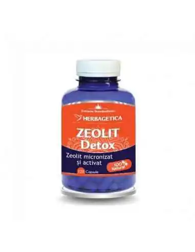 ZEOLIT DETOX 120 cps Herbagetica, Detoxifierea organismului