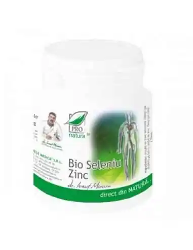 Bio Seleniu Zinc 200 capsule Pro Natura, VITAMINE SI MINERALE