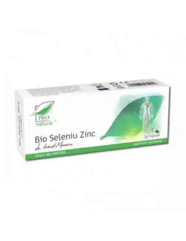 Bio Seleniu Zinc 30 capsule Pro Natura, VITAMINE SI MINERALE