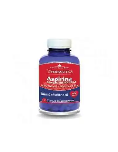 ASPIRINA NATURALA CARDIO PRIM 120 CPS Herbagetica, REMEDII NATURISTE