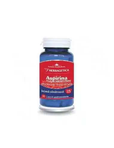 ASPIRINA NATURALA CARDIO PRIM 30 CPS Herbagetica, REMEDII NATURISTE