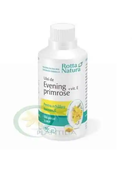 Evening Primrose + Vitamina E 90 capsule Rotta Natura, Tulburari Hormonale