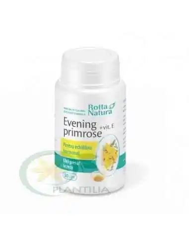 Evening Primrose + Vitamina E 30 capsule Rotta Natura, Tulburari Hormonale