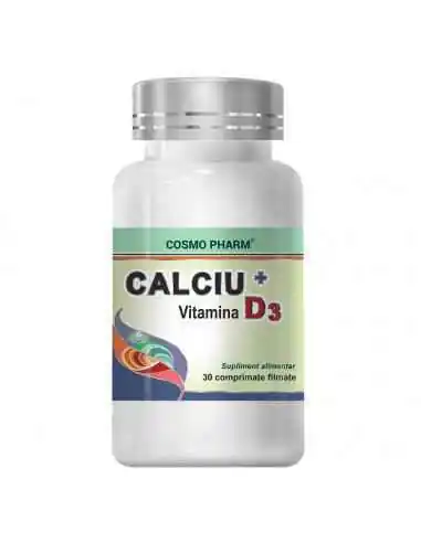 CALCIU+VIT D3 30CPR - Cosmopharm, VITAMINE SI MINERALE