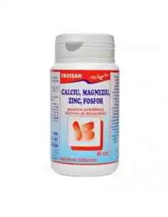 Calciu, Magneziu, Zinc, Fosfor 40 capsule Favisan, REMEDII NATURISTE