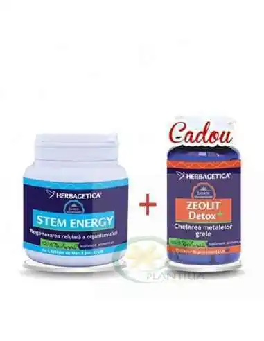 Pachet Stem Energy 250ml + Zeolit Detox+ 60 capsule Herbagetica, VITAMINE SI MINERALE