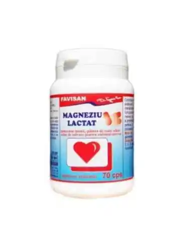 MAGNEZIU LACTAT 70 capsule Favisan, REMEDII NATURISTE