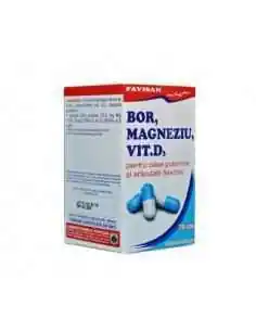 BOR, MAGNEZIU, VITAMINA D3 70 capsule Favisan, REMEDII NATURISTE