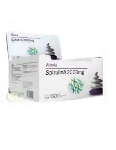 Spirulina 2000 mg 60 plicuri Alevia, VITAMINE SI MINERALE