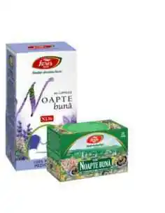 Pachet Noapte buna 30 capsule + Ceai Noapte buna 20 plicuri Gratuit Fares, Insomnie