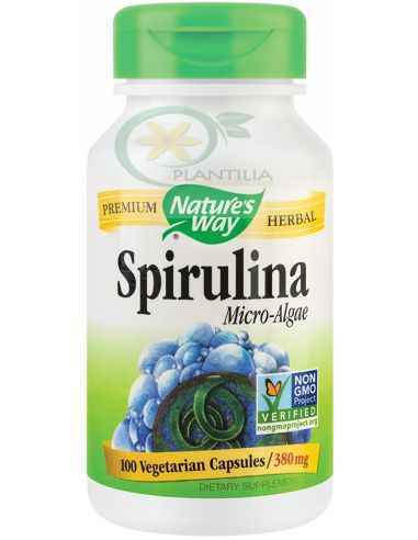 Spirulina Micro-Algae 380mg 100 capsule Nature's Way, Stres