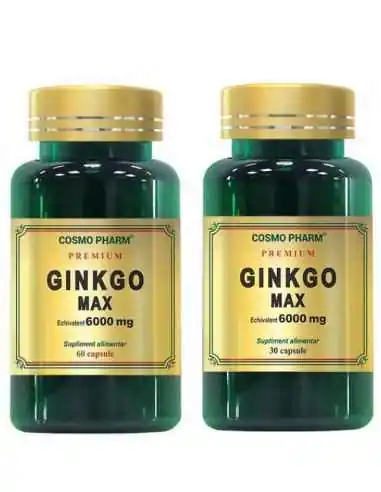 GINKGO MAX EXTRACT 60CPS + 30CPS GRATIS Cosmo Pharm, Sistemul nervos