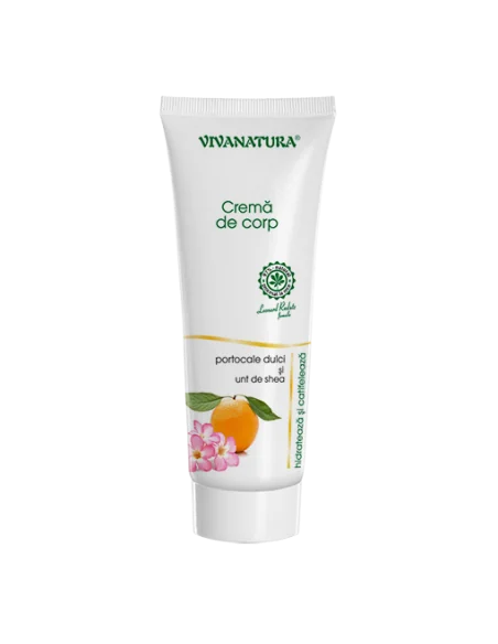 Crema de corp cu Portocale dulci si Unt de Shea 250ml Viva Natura, Sarcina si alaptare
