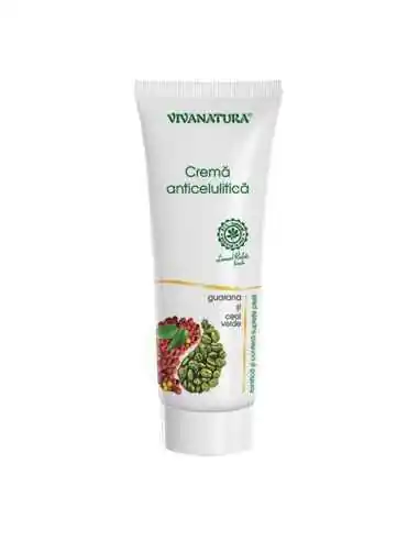 Crema Anticelulitica cu Guarana si Ceai Verde 250ml Viva Natura, Sanatatea pielii