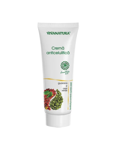 Crema Anticelulitica cu Guarana si Ceai Verde 250ml Viva Natura, Sanatatea pielii