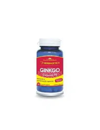 Ginkgo Curcumin 95 60 capsule Herbagetica, Tulburari Hormonale