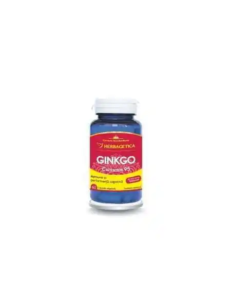 Ginkgo Curcumin 95 60 capsule Herbagetica, Tulburari Hormonale
