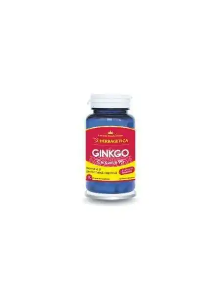 Ginkgo Curcumin 95 30 capsule Herbagetica, Tulburari Hormonale