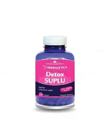 Detox Suplu 120 capsule Herbagetica, Slabire